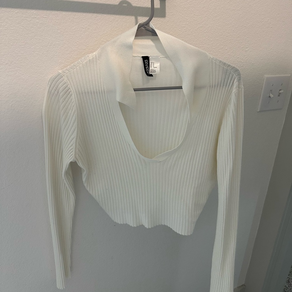 white crop top